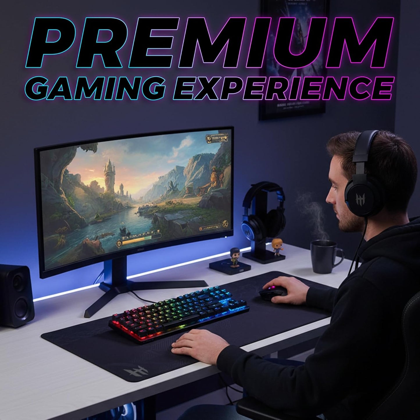 Phantom 87 Key Mechanical Keyboard, RGB Led, Outemu RED Switch